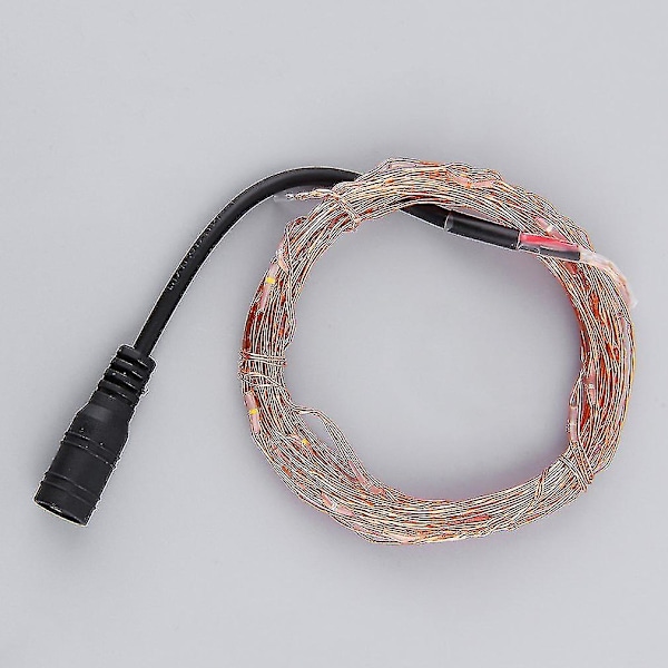 5m 50 LED Koppartråd Jul Bröllop Fest Sträng Fe Lampa DC 12v