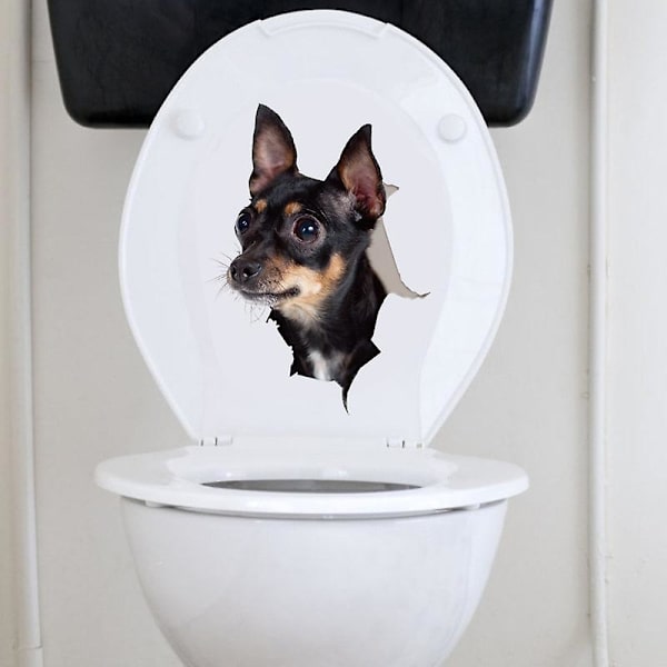 Söt hund väggdekal Dekorativ självhäftande film Väggdekal Väggdekoration för vardagsrum Sovrum Kontor