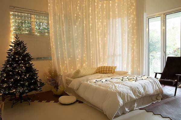 Gardinstrenglys 300 Led 8 lystilstande, 9,8ftx9,2m Usb-drevne dæmpbare gardinlys
