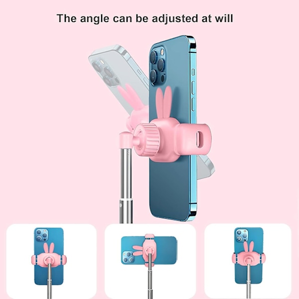 2024, Mobiltelefon skrivbordsstativ justerbar upp och ner bärbar-10,2 x 10,2 x 19 cm-Rosa