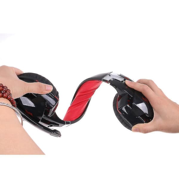 Gaming Headset 7.1-kanalsljud Bas-hörlurar（Röd）