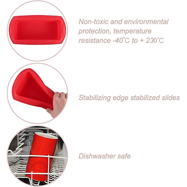 Silikone Brødform og Rugbrødsform, 27 cm, Non-Stick & Let at Rengøre, Silikone Bageform til Kager og Brød