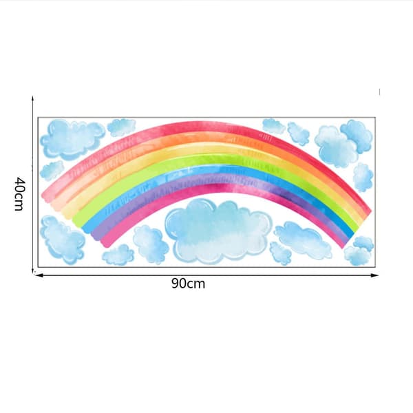 Numb 1pc Lar Regnbue Dekaler Stickers Piger Seng R