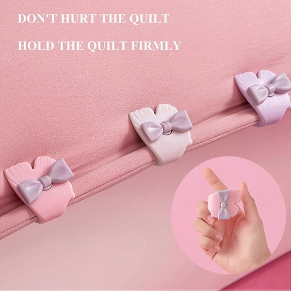 WENIUBE-Täcke Klipp Set, Täcke Överdrag Klipp, Justerbar Quilt Hållare för att Förhindra att Täcket Skiftar på Överdraget - Trådad Fäste Design, Inga Skador