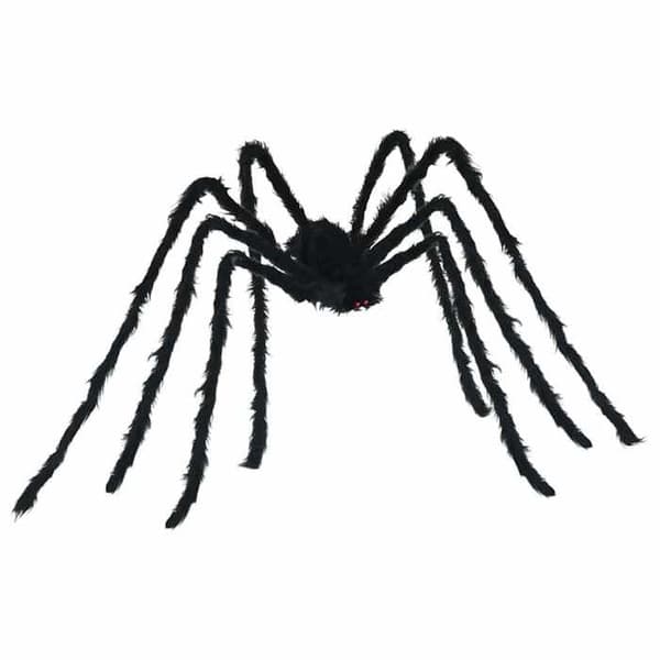 Halloween-edderkoppdekoration - vidaXL - 2 stk. - Sort og hvid - Polyester - 200 cm edderkop - 480x460 cm spindelvæv