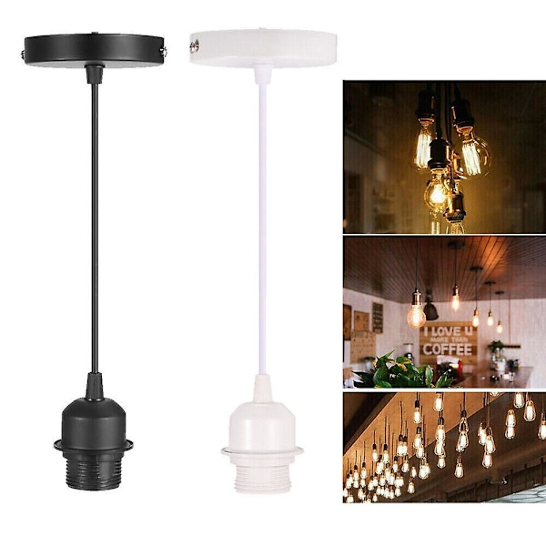 4a Soveromslampeholder Retractable Fashionable Indoors Lampholder For Soverom（0,5m，D Style Black）