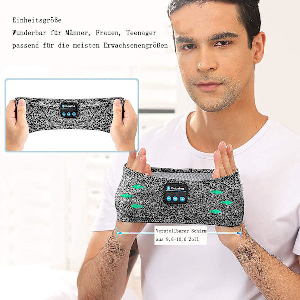 Nukkumiskuulokkeet Langattomat Bluetooth Urheilupanta Kuulokkeet Ultraohuilla HD-stereokaiuttimilla