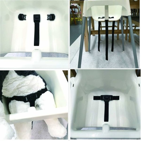 Baby , 3-punkts säkerhetssele för barn Säkerhetsrem för IKEA Antilop-barnstol (svart)