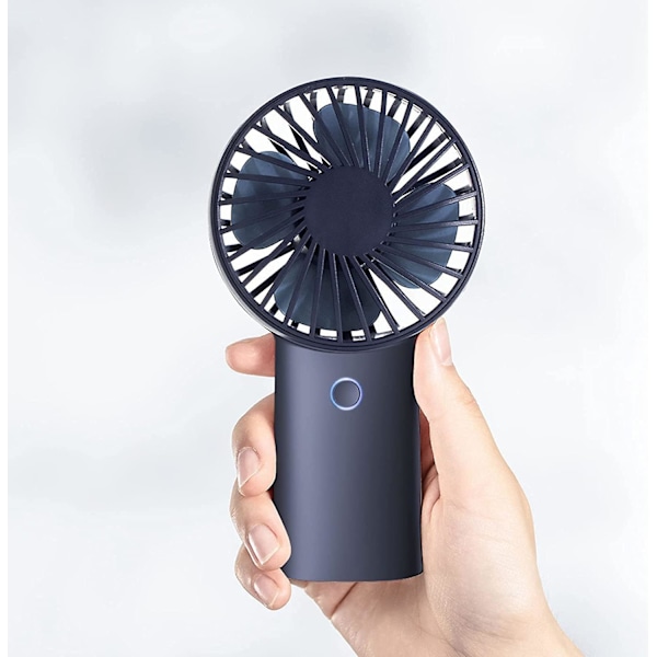 Handheld Mini Fan, Small Hand Fan, Battery Operated Desk Fan With 3 Speed For Outdoor, Office, Travel-blue