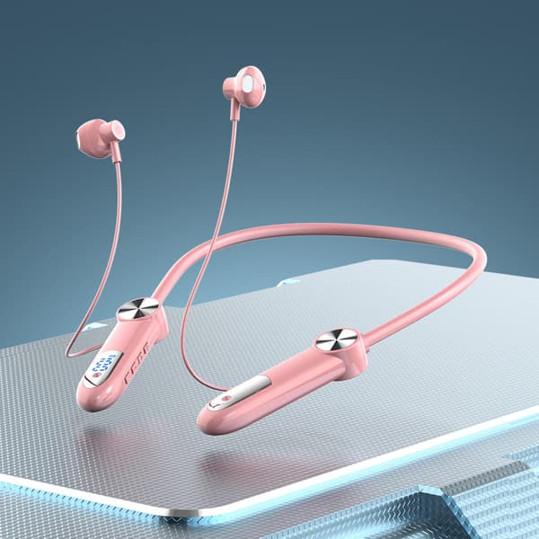 Nacktyp Bluetooth 5.3-headset med hög kapacitet intelligent digital display stereo fördröjningsfria sport Bluetooth-headset