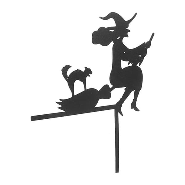 Dørhjørnedekorasjon - EINNENFFER - Halloween - Heksekatt - Metall - Unikt design