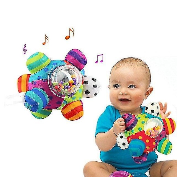 Baby Toys Fun Little Loud Bell Baby Ball Rattles Toy Develop Baby Intelligence Grasping Toy（B）