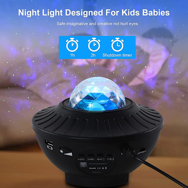 Led Starlight Projektor, Sender Starlight Projektor Nattlys Med