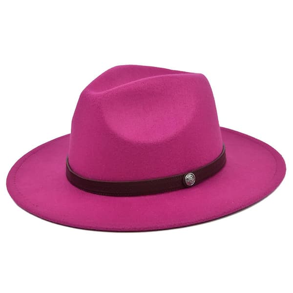 Høst og vinter ny ullhatt flat brem stor brem hatt rett brem jazzhatt retro svart ull jazzhatt