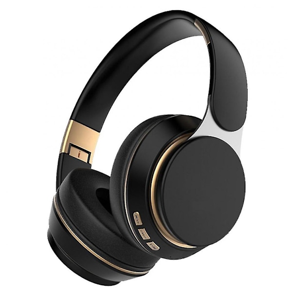 Trådløse Bluetooth-hodetelefoner, subwoofer stereo sportshodetelefoner (svart)