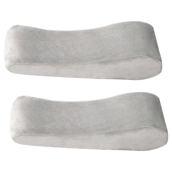 2 ergonomiske armlæn, memory foam albuepude, sort/grå