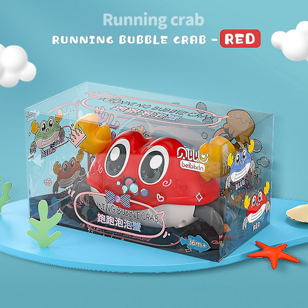 Cartoon Inertia Running Crab Toy Fun Inertia Friction Power Crawling Crab For Kid Boys Girls（Red）