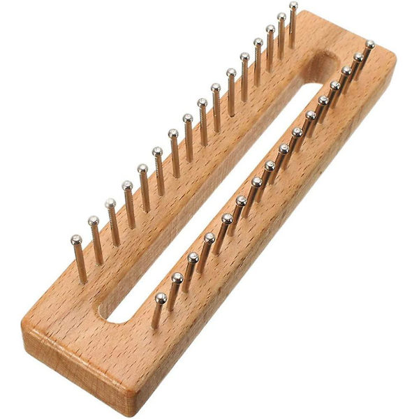 Wayion Stickningsmaskin Set med 32 Stift, Trä Stickningsmaskinbräda, Virknål, DIY Hantverk Verktygssats för Hattar, Scarfs, Leksaker, Nålhantverk