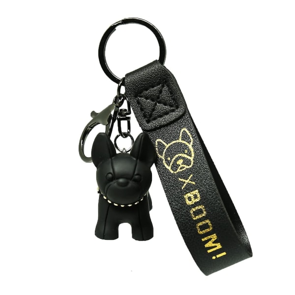 Söt fransk bulldogg nyckelhänge skolväska handväska bilnyckel hänge