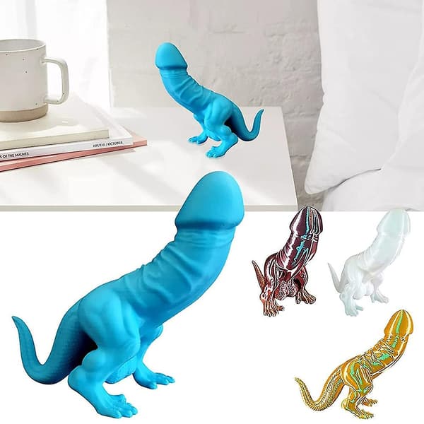 Dinosaur Figurine Bachelorette Romance Art Home Party Decor Prop Tricks（Grøn）