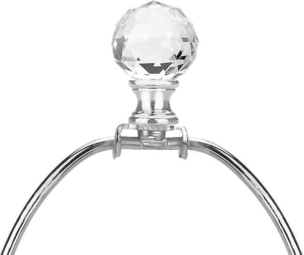 Trådformet Diamant Krystal Lampeskærm Finial Sølv Base