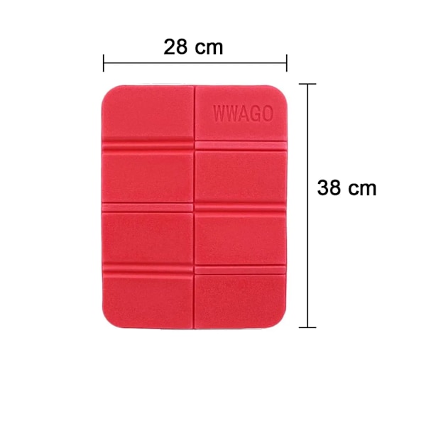 Vikbar termisk sittdyna för utomhusbruk, vattentät, för camping, picknick, 2-pack, röd och blå