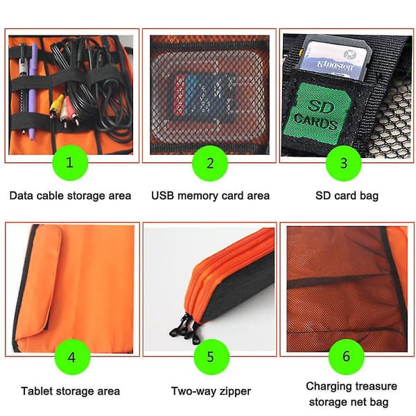 Rejsekabel Elektronik Tilbehør Organizer Taske