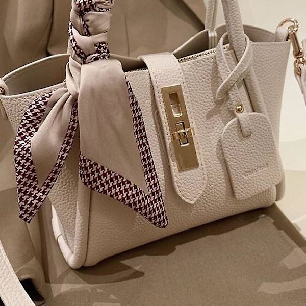 2022 Renfarvet blød læder crossbody taske til kvinder efterår ny casual firkantet håndtaske enkel mode kvindelig rejse casual tote