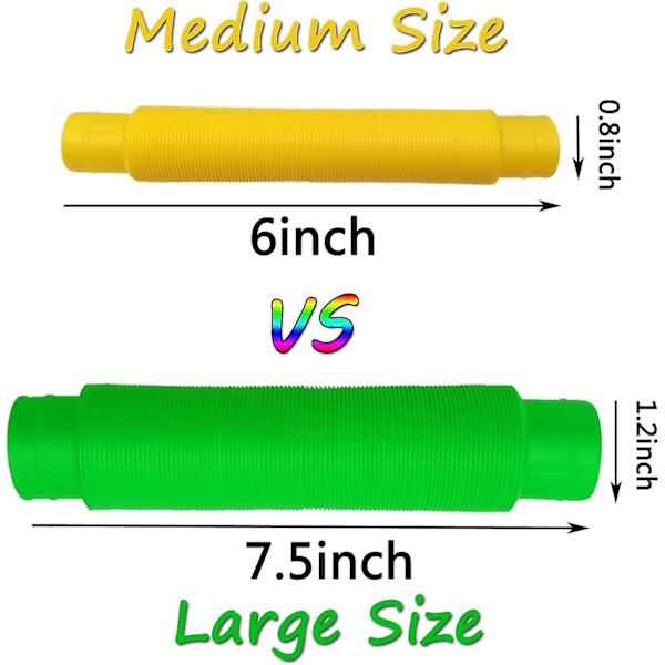 24 st Pop Tubes Fidget Toy Sensorisk För Småbarn Autistiska Barn Finmotorik Inlärning