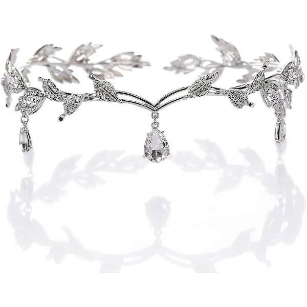 Hodeplagg Krystallperlet pannebånd Krystall Rhinestone Bryllup Hodebånd Brud Hårtilbehør