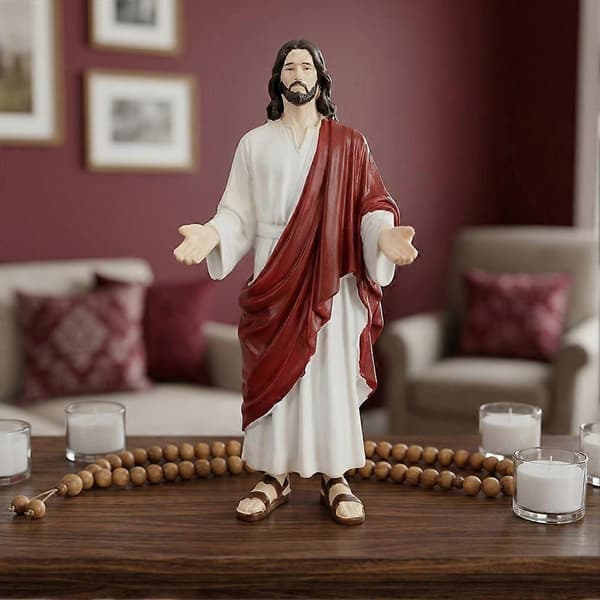 Jesus Kristus-staty i harts 13x7 cm - Religiös heminredning trospresent