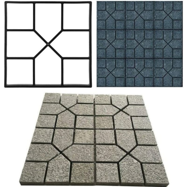 Form Form Asymmetrisk Form Tegel Cement Betong DIY Trädgårdsväg Uteplats (40x40x4cm) - DKSFJKL