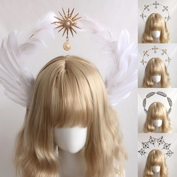 Kvinners Cosplay Hodebånd Engel Glorie Form Sminke Spesielle Hårpynt（E）
