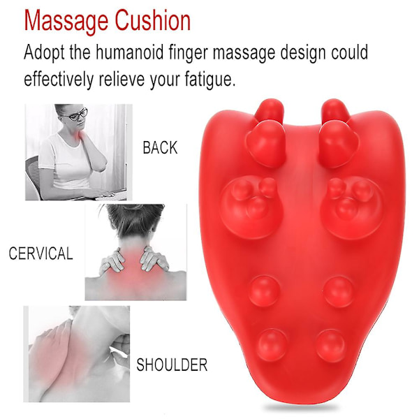 Shiatsu nack- och axelmassagekudde med akupunkturpunkter, nack- och axelmassageapparat