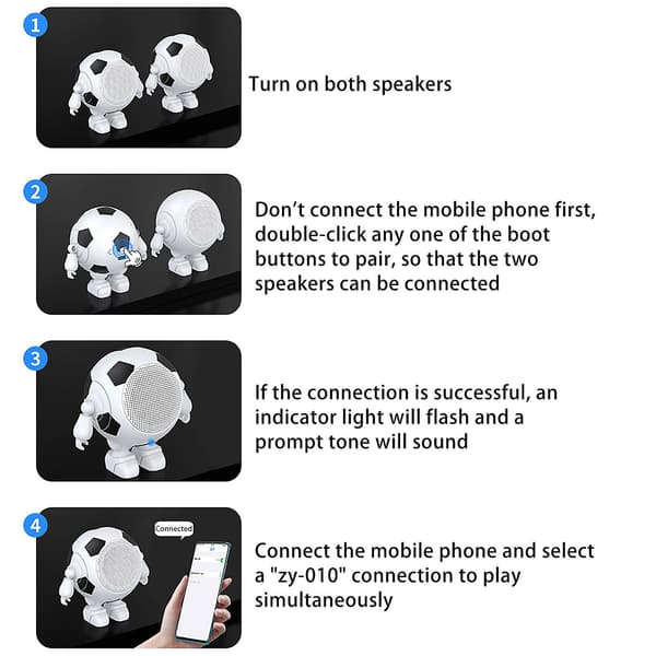 Bærbare Bluetooth-høyttalere Bluetooth Robot Høyttaler Søt Bærbar Liten Stål Bluetooth Lyd Trådløs