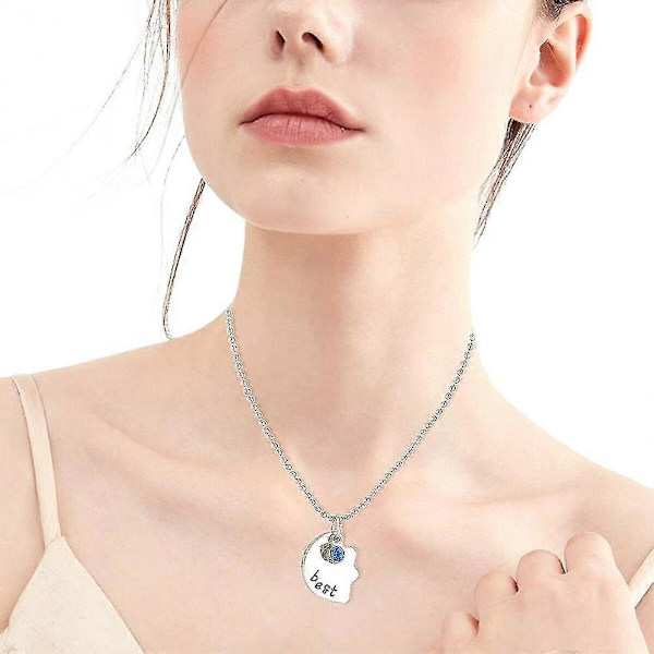 Halsband för kvinnor \"Bästa vänner för alltid\" 3-pack/set Vänskap Kärlek Hjärta Legering Hänge Smycken Present
