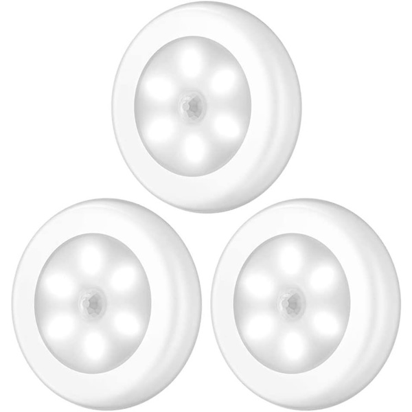 Led-yövalot 3 liiketunnistimella, yövalot, Led-sensorivalot, kaappi