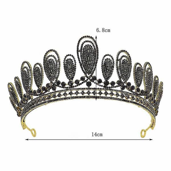 Kroner for kvinner Rhinestone vanndråper Tiara Halloween pannebånd Prinsesse bursdag hår tilbehør