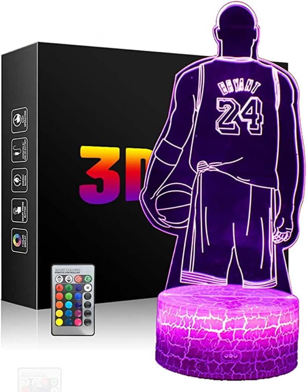 LED Basketballspiller Natlampe 3D Illusionslampe