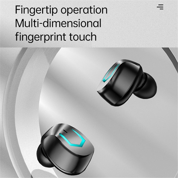 Hi-Fi TWS-hodetelefoner Digital Display Touch-Control Bluetooth 5.2 Trådløse Øretelefoner Ørepropper Hodesett