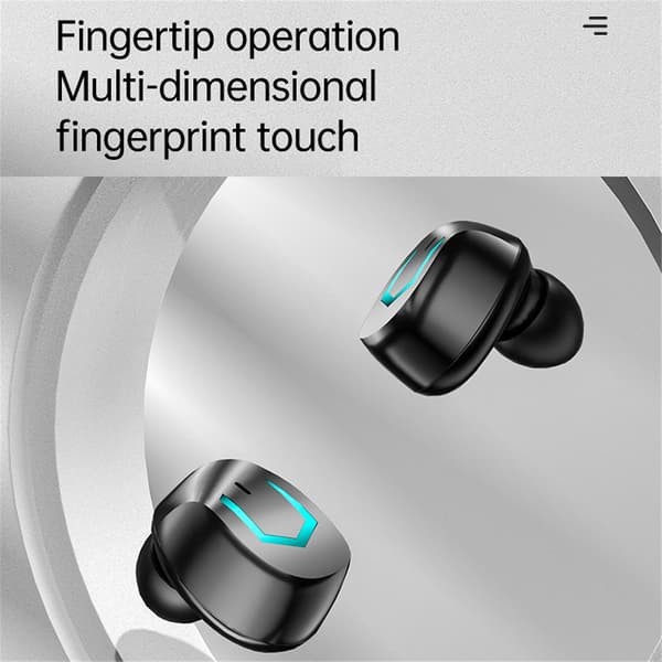 Hi-Fi TWS-hörlurar Digital Display Touch-Control Bluetooth 5.2 Trådlösa Öronproppar Hörlurar Headset