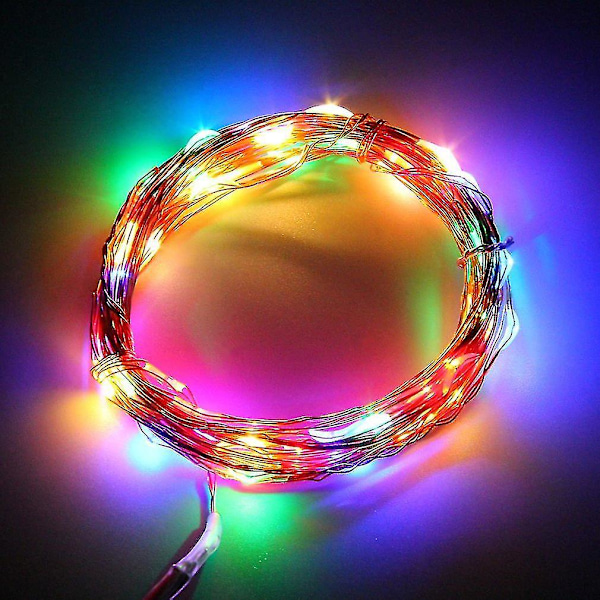 5m 50 LED Koppartråd Jul Bröllop Fest Sträng Fe Lampa DC 12v