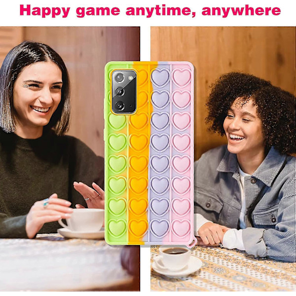Trendig och rolig Samsung Galaxy Note 20-fodral, silikonestetiskt tecknat roligt sött coolt fidget unikt designer roligt skyddande fodral för pojkar flickor kvinnor