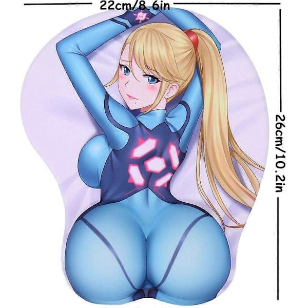 Aran Metroid Samus 3D Musmatta Anime Musmattor med handledsstöd 2-vägs Skin (Aran 1)