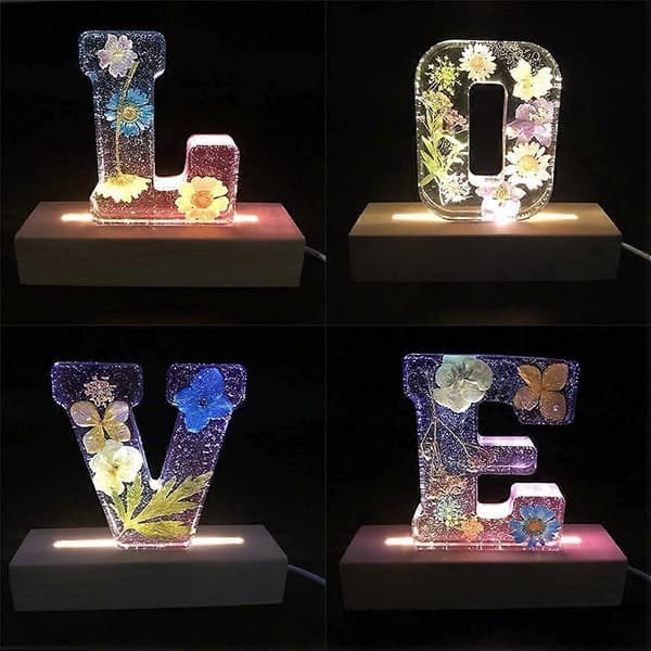 4-tums X Form för Resin Gjutning 3D Bokstav, Silikon Epoxy Form