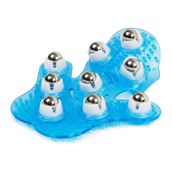 massager|Palm Nine Beads Cervical Massager-Light Blue
