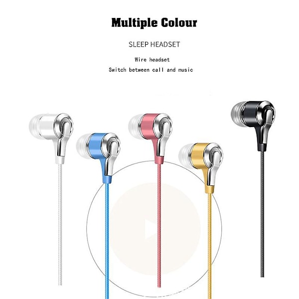 Uusi 3,5 mm:n langallinen kuuloke 9d Hifi Bass Stereo -kuuloke korvan sisään urheilukäyttöön, jossa on mikrofoni puhelimille, tietokoneille, tableteille ja MP3-soittimille