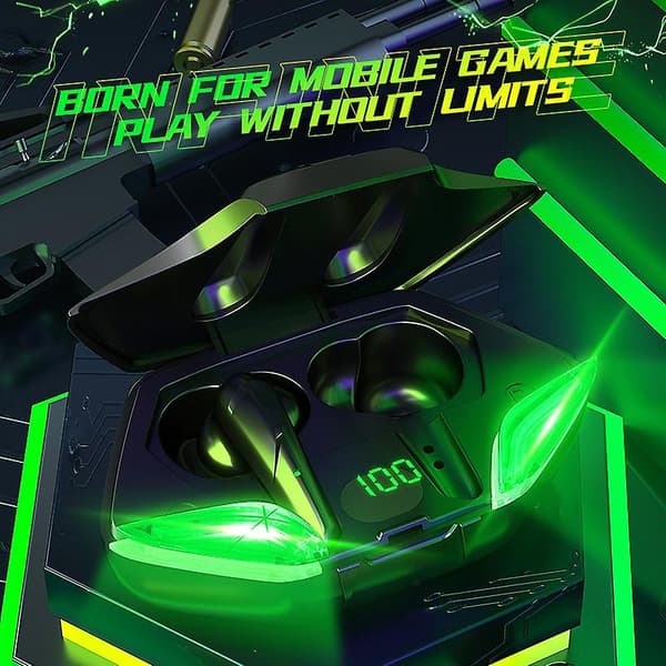 Tws Trådlösa Bluetooth Gaming Hörlurar Vattentäta Sport Headset Touch Control Handsfree Samtal Öronproppar Brusreducering Bluetooth Hörlurar För Drivi