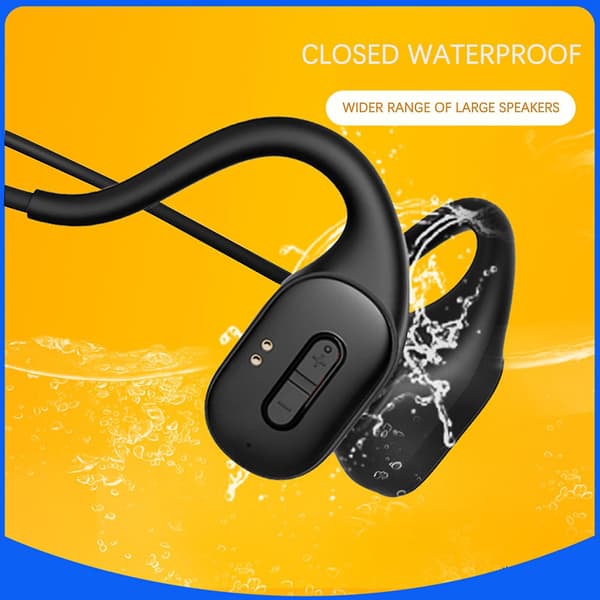 Bluetooth Bone Conduction Headset Utendørs Sport Løping Business Håndfri Telefon Musikk 5.2 Bluetooth Bone Conduction Headset Grå