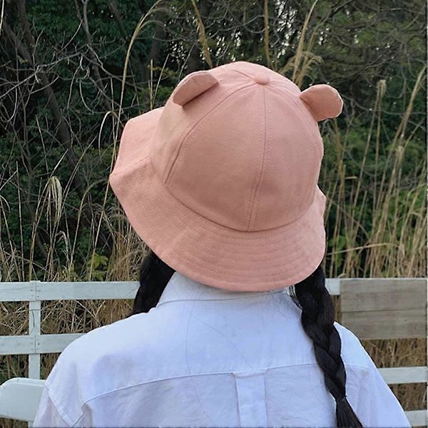 Söt Groda Bomulls Bucket Hat Rolig Sommar Strand Solhatt Fiskehatt för Kvinnor Barn